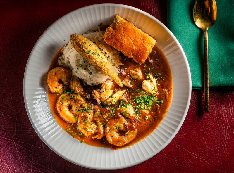 Bayou Gumbo with crab shrimp and andouille at Fraiche DC
